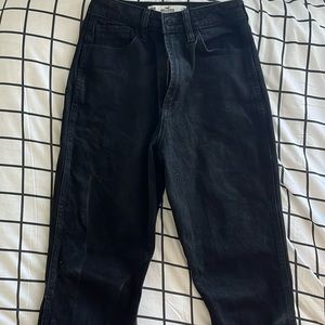 hollister black high rise mom jeans
